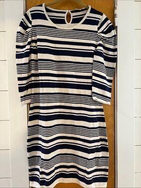 Esprit Navy and White Striped Dress